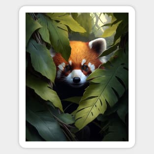 Hide Red Panda Sticker